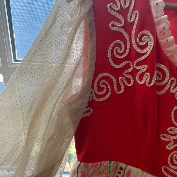 Vintage Wench Dress Renaissance Cosplay Velvet Bodice Quilted Skirt Prairie Maxi - Picture 8 of 11